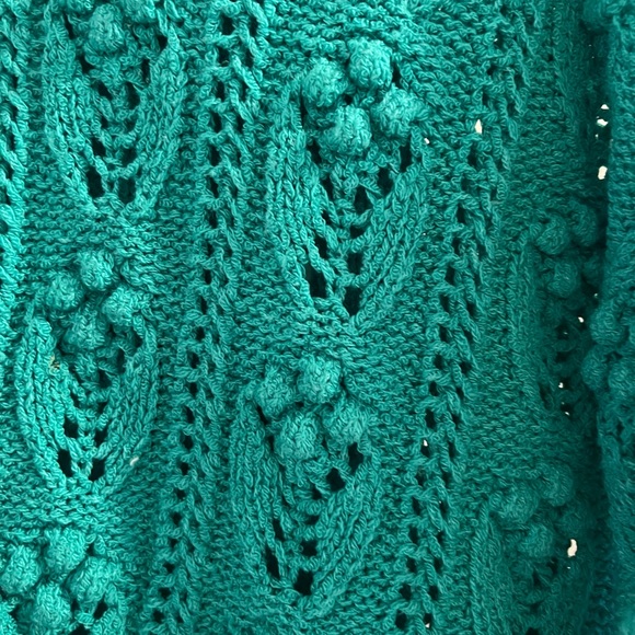 Zara Green Pom Pom Sweater - Picture 4 of 11